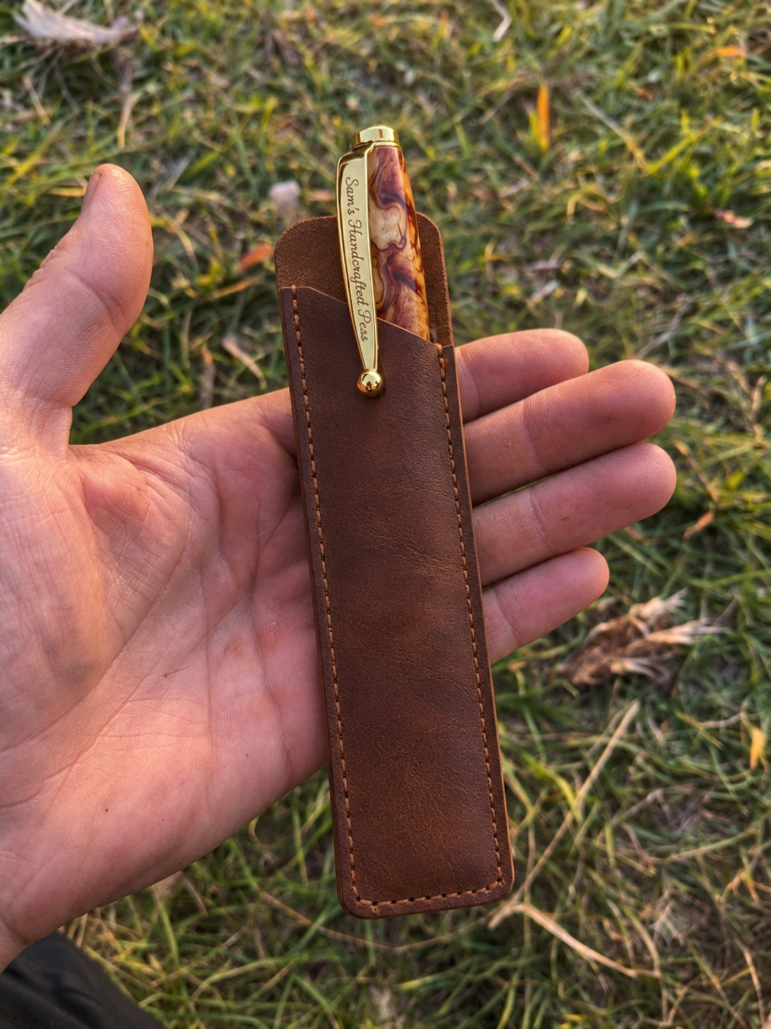 Heritage Vegan Leather Daily Carry Sleeve | Slim Single-Pen Protection