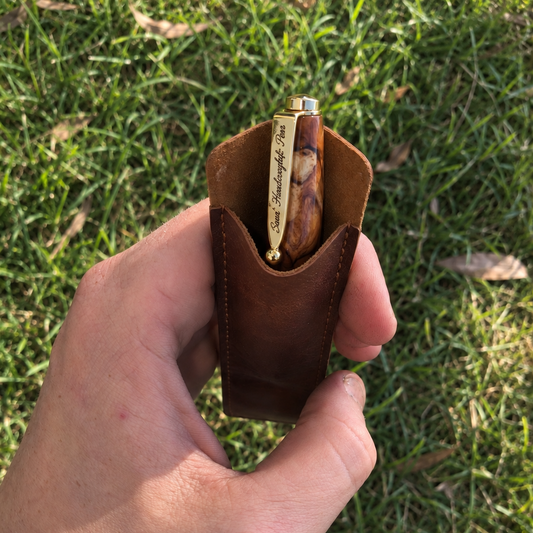 Heritage Vegan Leather Daily Carry Sleeve | Slim Single-Pen Protection