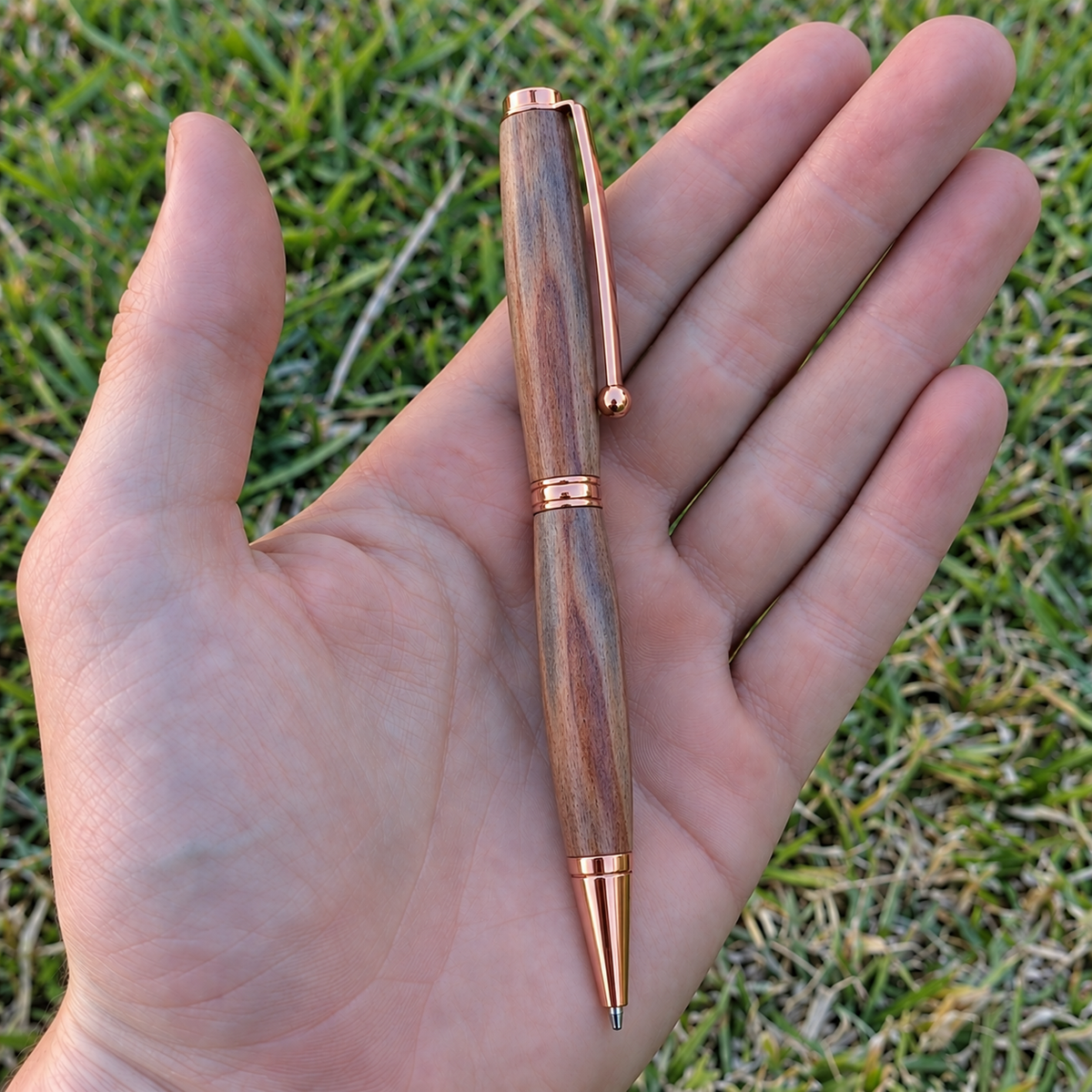Blue Gum Cyclone-Salvaged Wooden Slimline Pen – Premium Lifetime Edition