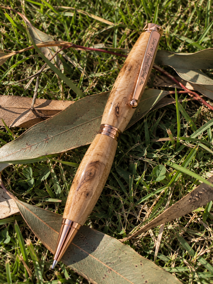 The Queensland Maple Pen — Hand-Turned Lifetime Edition