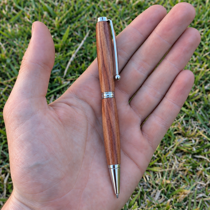 Blue Gum Cyclone-Salvaged Wooden Slimline Pen – Premium Lifetime Edition