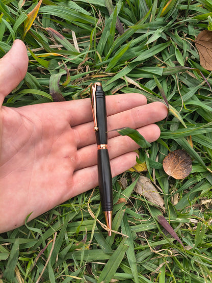 Ebony Wood Slimline Pen – Premium Lifetime Edition