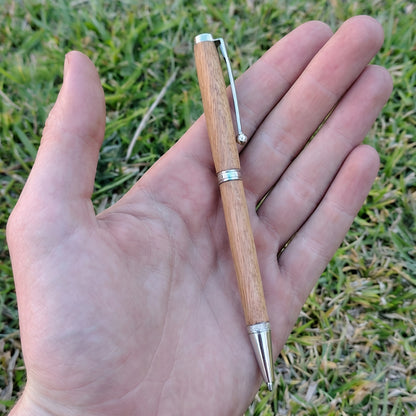 Blue Gum Cyclone-Salvaged Wooden Slimline Pen – Premium Lifetime Edition