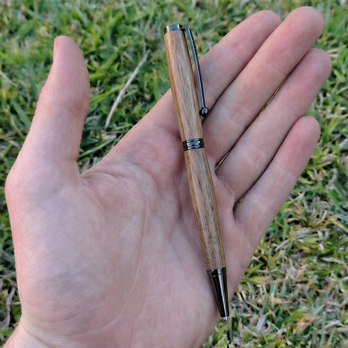 Blue Gum Cyclone-Salvaged Wooden Slimline Pen – Premium Lifetime Edition