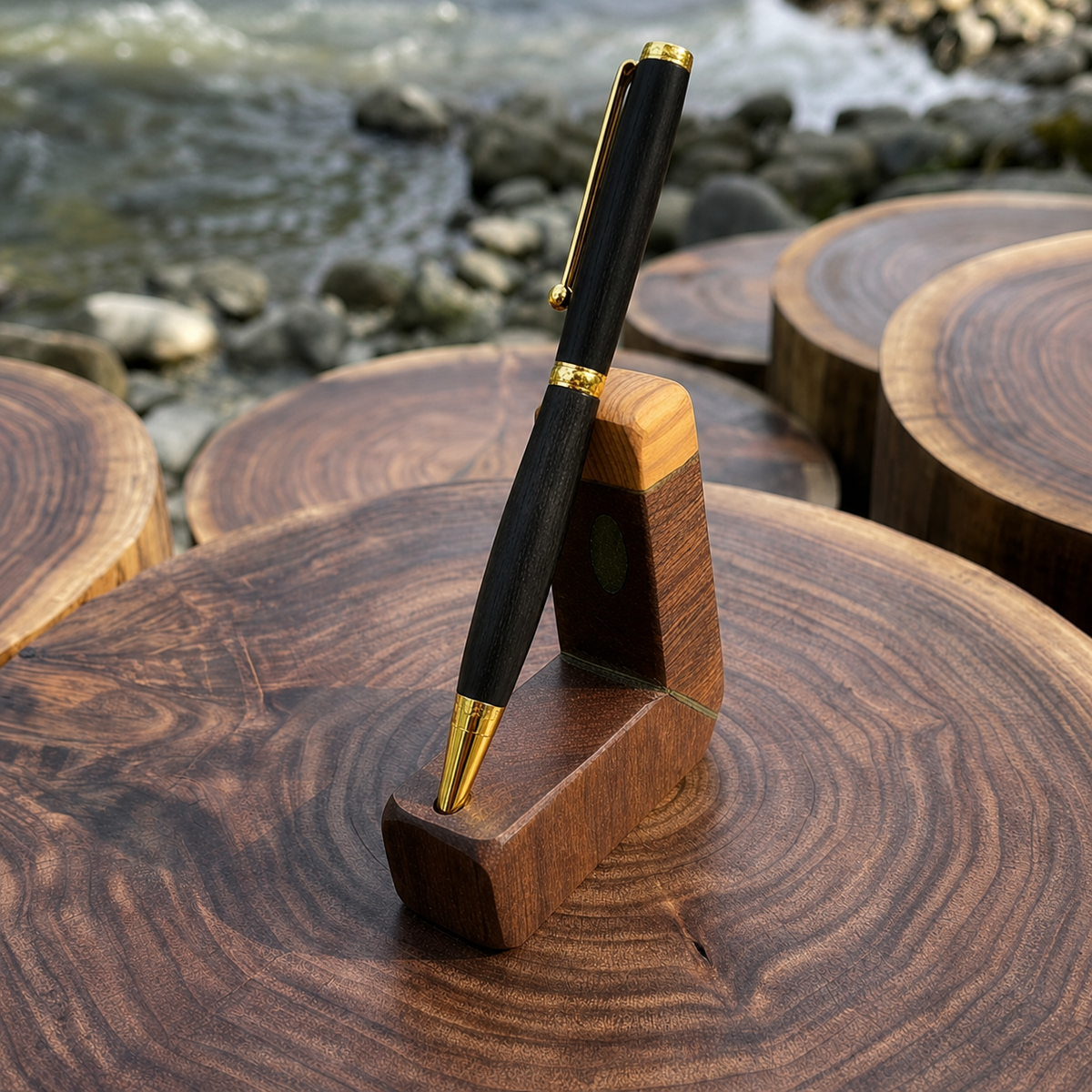 Ebony Wood Slimline Pen – Premium Lifetime Edition