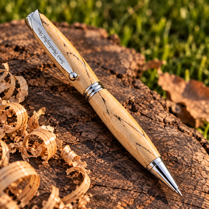 Salvaged Orchard Mango Wood Pen — Handturned Heirloom Writing Instrument