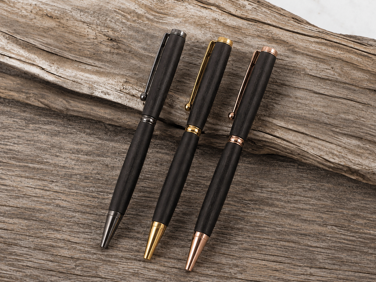 Ebony Wood Slimline Pen – Premium Lifetime Edition