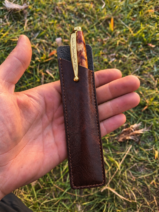 Heritage Vegan Leather Daily Carry Sleeve | Slim Single-Pen Protection